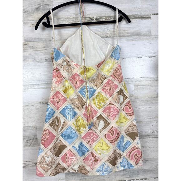 Hemant & Nandita Women’s S/M Multicolor Fiza Patchwork Bodycon Mini Dress NEW - Picture 5 of 11